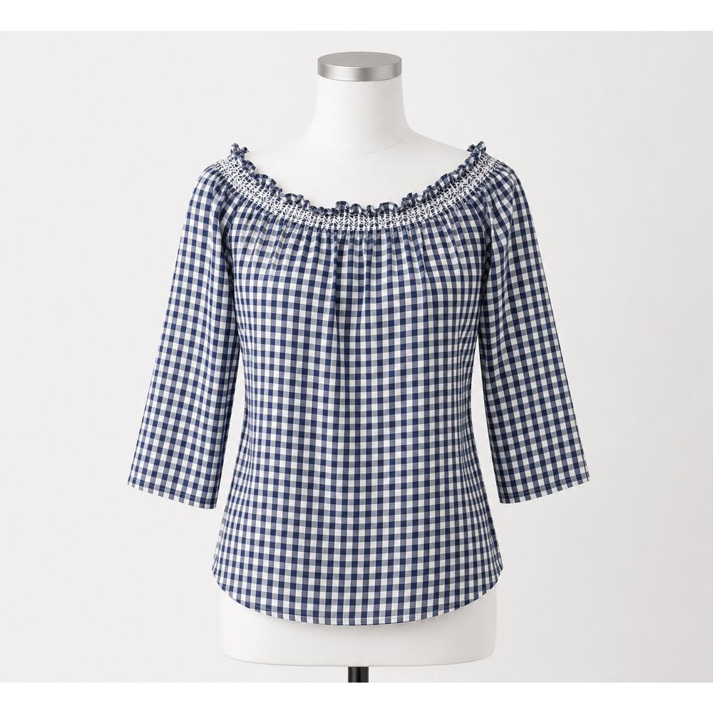 Madewell | Gingham Top Blue & White M